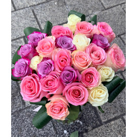 Buchet 25 Trandafiri Pastel BR172 Buchet 25 Trandafiri Pastel BR172